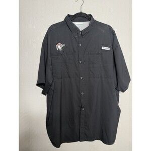 Columbia PFG Men's Sz XXL Fayetteville Woodpeckers Short Sleeve MiLB Shirt Black